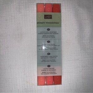 Stampin Up Blendabilities Calypso Coral Assortment Markers Dual Tip Ink 3-Pack